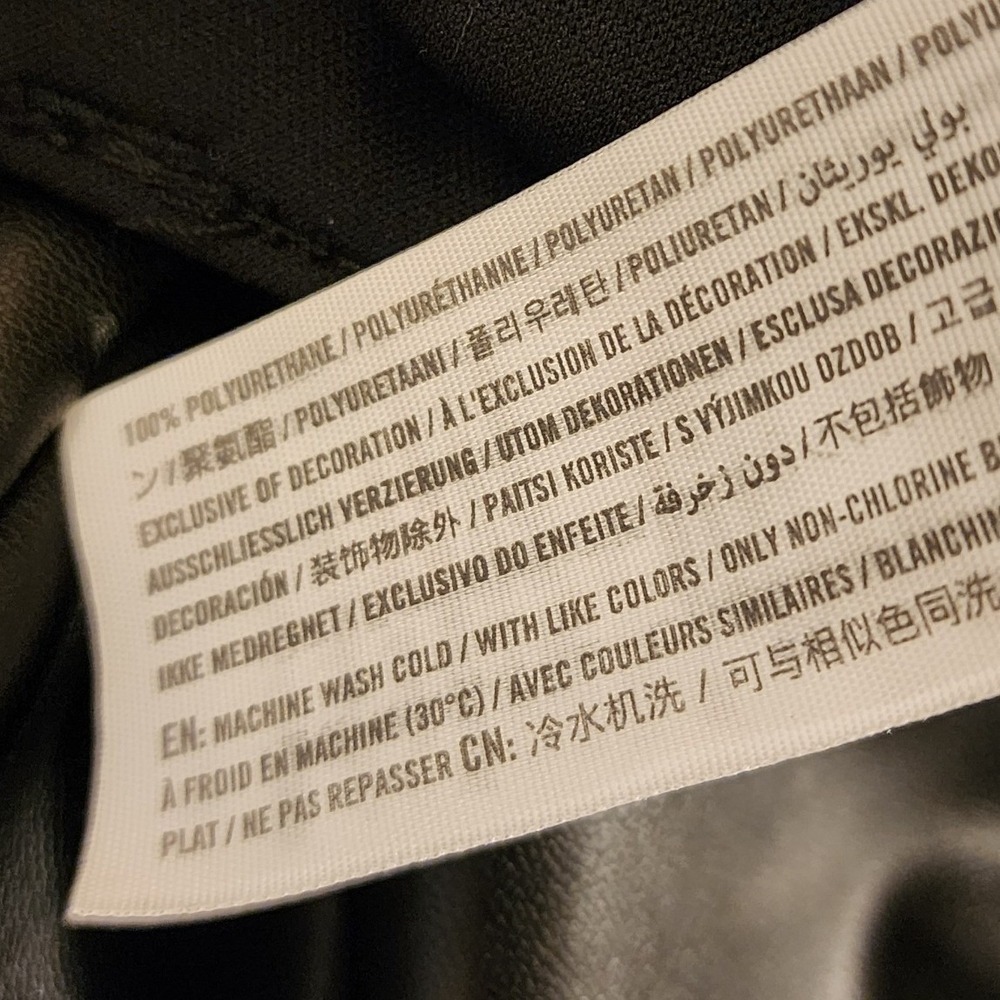 Abercrombie Curve Love 90s Straight Ultra High Rise Vegan Leather Pants 26/2 - Picture 8 of 9